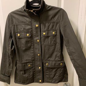 J. Crew Women's Dark Green Wax Jacket
